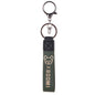 Leather Wristlet Keychain with Gold Embossed Bear Detail 8