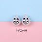 Hand Painted Cartoon Pattern Pearlized Acrylic Beads ABS Plastic 10pcs 20