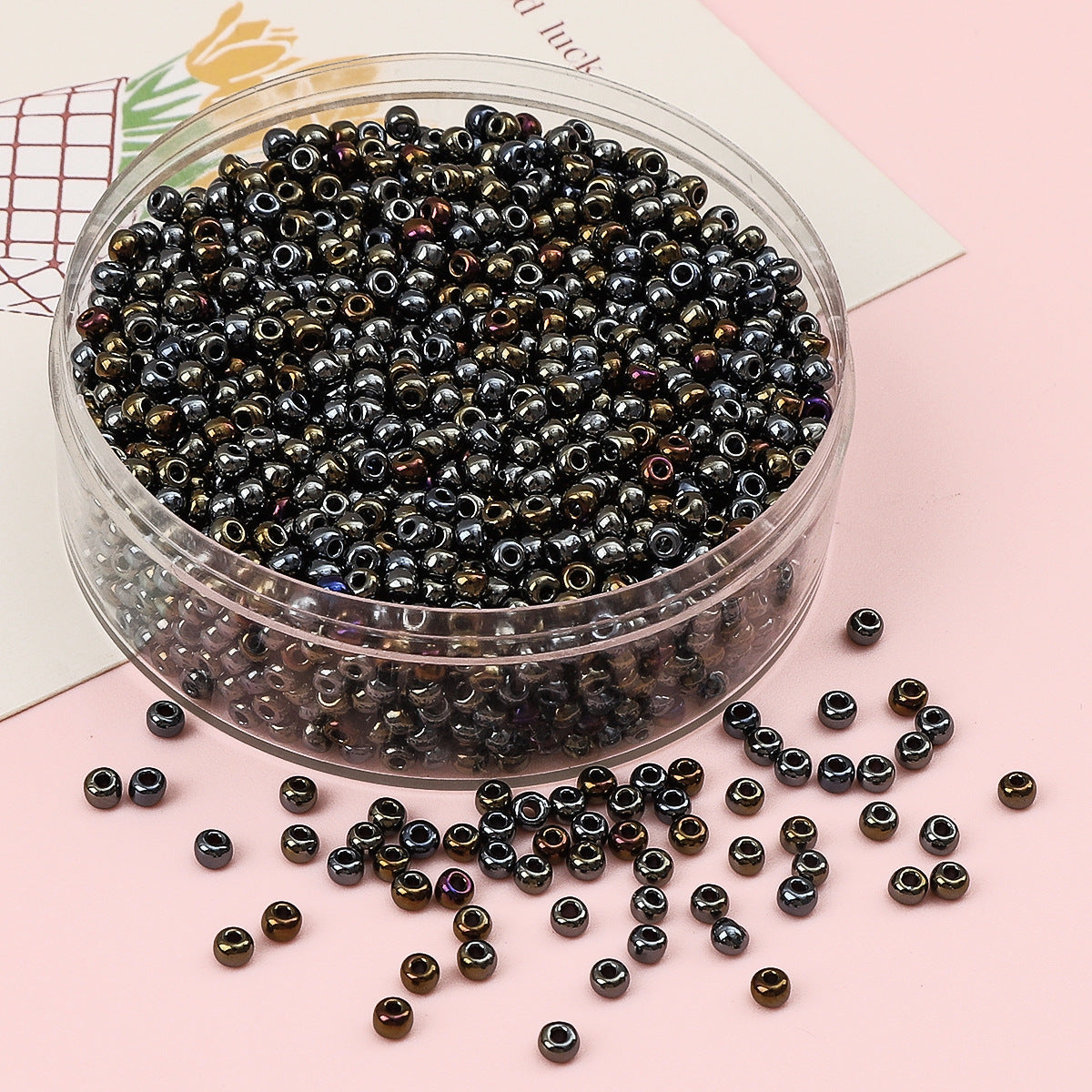 Metallic Seed Glass Beads 2mm Premium Colorful Shimmering 3000pcs 29