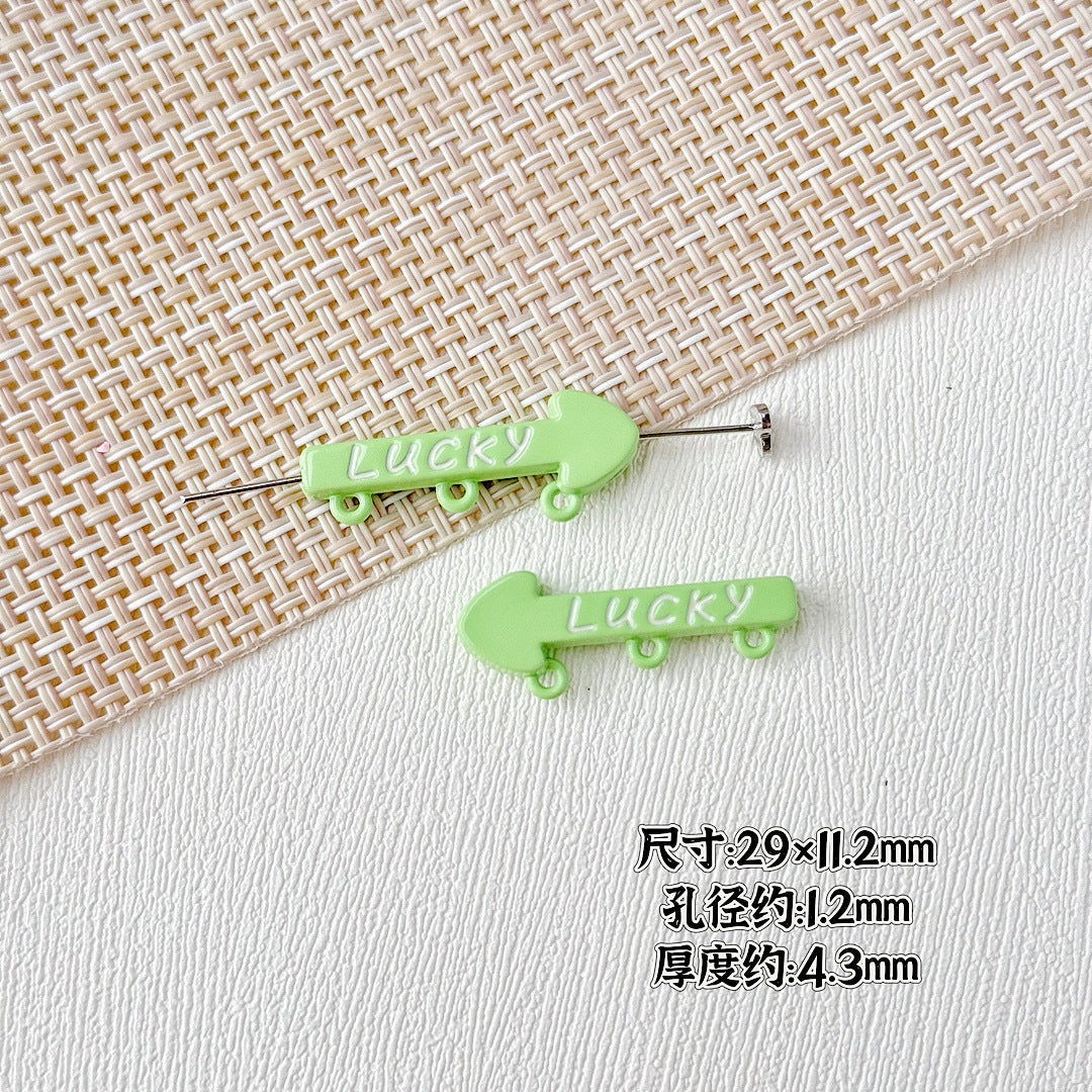 Arrow Metal Beads 29mm and 16mm Multi-Hole Enamel Painted 10pcs 6