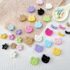 Baking Painted Cheese Animal Metal Beads Whimsical Pastel Colors 20pcs 4