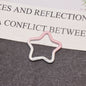 Alloy Gradient Pearlescent Star Trigger Spring Keyrings 4pcs 43mm 10
