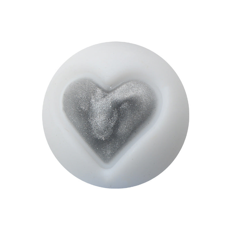 15mm Heart Silicone Beads Multi Color Layered Two Tone Matte 50pcs 12