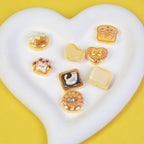 Plating Small Animal Bread Series Resin Beads Glossy Golden Brown 20pcs 4