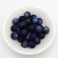 Matte Coloring Striped Resin Beads 10mm Round Mixed Colors 100pcs 7