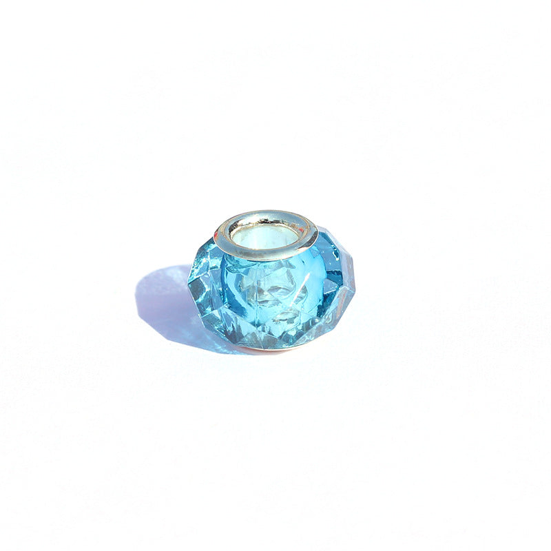 Acrylic Facet Spacer Beads 14mm Large Hole 100pcs 22