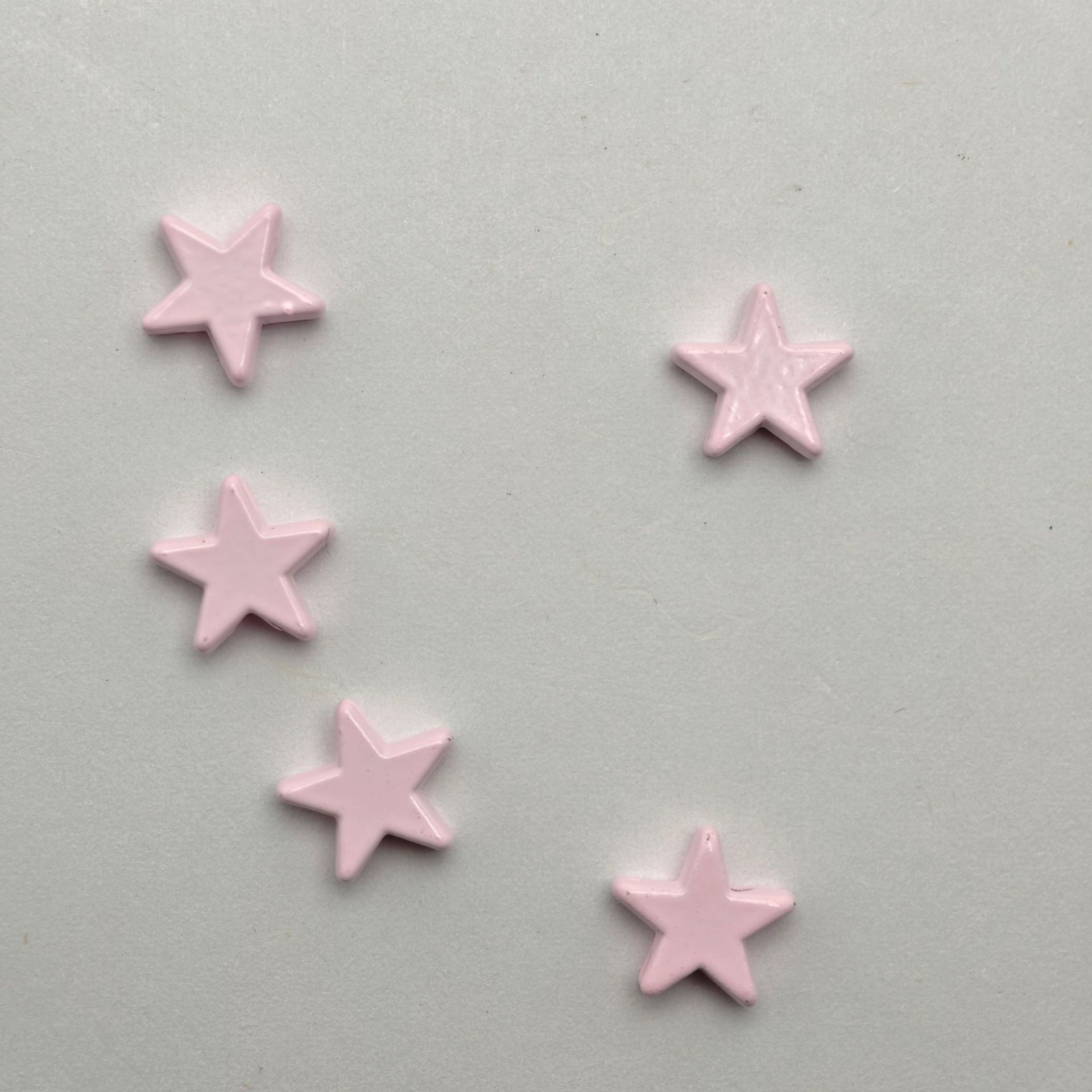 Star Metal Beads 10mm Smooth Painted Pastel Colors 20pcs 13