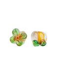 Lampwork Glass Beads Persimmon Transparent 13mm Handmade 10pcs 5