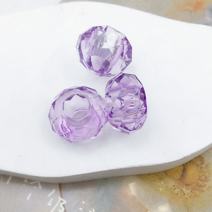 Purple Tone Resin Spacer Beads Mixed Shapes and Finishes 40pcs 12