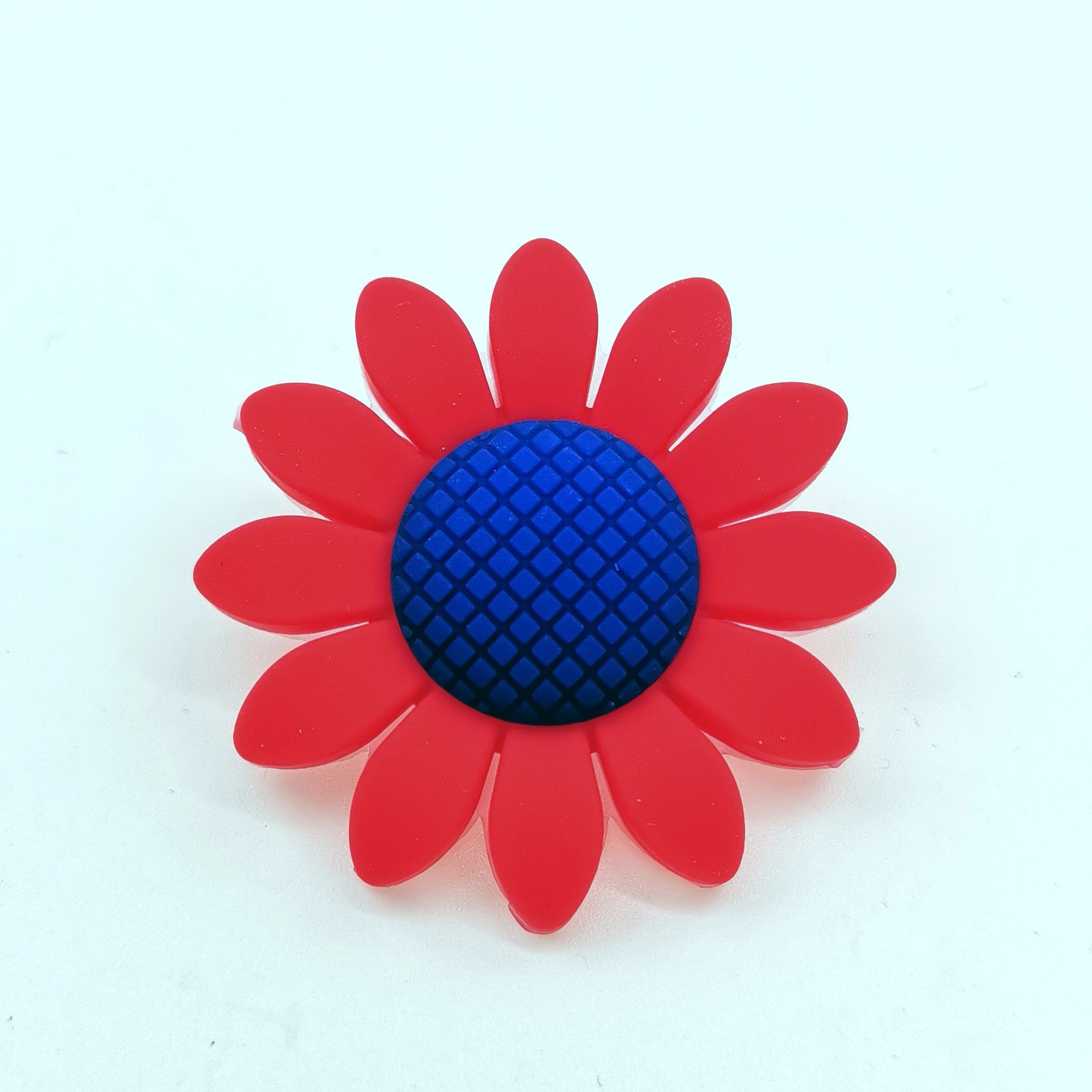 Silicone Focal Beads Sunflower Soft Petal Detailed Center 10pcs 11
