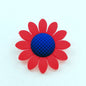 Silicone Focal Beads Sunflower Soft Petal Detailed Center 10pcs 11