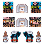 Silicone Focal Beads Coffee Stethoscope Gnome Holding Coffee Cup 1 pcs
