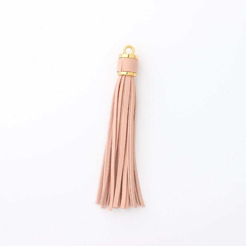 PU Leather Tassel Keychain with Gold Electroplated Hardware 18