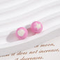 Painted Round Acrylic Beads 10mm Double Sided Heart and Star Pattern 50pcs 17