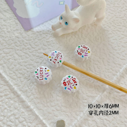Cupcake and TV Metal Beads Painted Colorful Alloy 20pcs 18