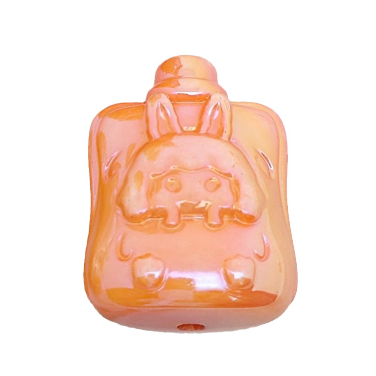 UV Plating Sucking Jelly Acrylic Beads 32mm Glossy Pastel Smile 50pcs 5