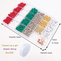 Christmas Heishi Clay Beads 6mm Polymer Festive Colors 1box 2370pcs 3