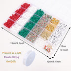 Christmas Heishi Clay Beads 6mm Polymer Festive Colors 1box 2370pcs 3