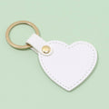 Leather Heart Shaped Keychain Soft Pastel Colors Stylish 6