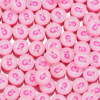 Flat Clay Beads 9mm Ribbon Polymer 100pcs 6