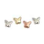 Smooth Butterfly Acrylic Beads 6mm CCB Metallic Gold Rose Silver 200pcs 5