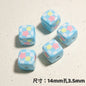 Printed Acrylic Square Beads 15mm Sanrio Pastel Colors 10pcs 14