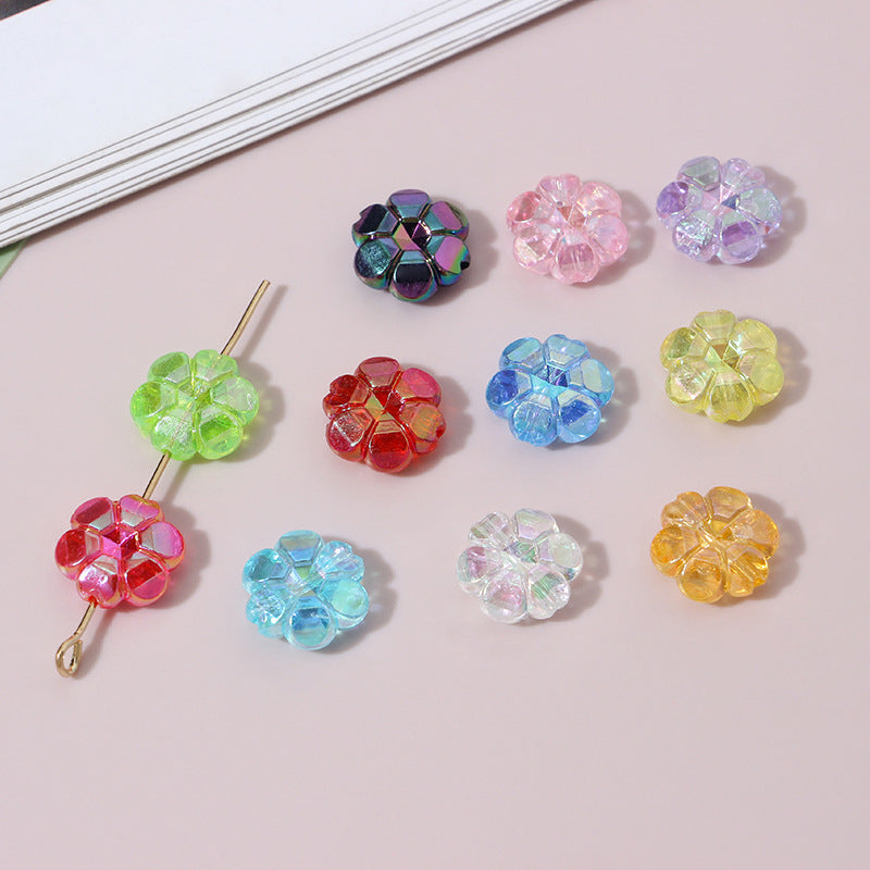 Transparent Faceted Plum Acrylic Beads 10mm Colorful Assorted 50pcs 2