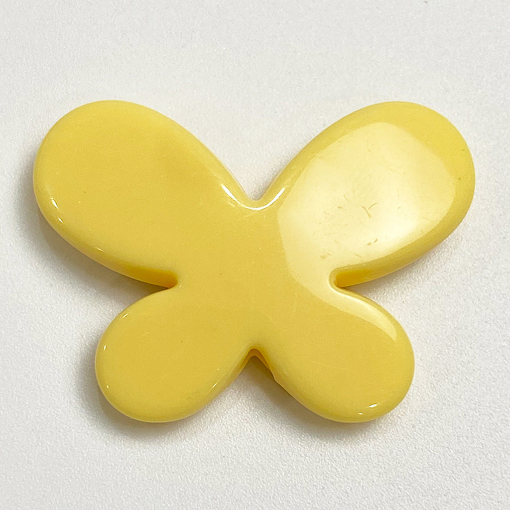Creamy Color Butterfly Acrylic Flat Beads 29mm 1pc 13