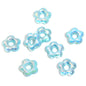 Plating Hollow Glitter Five Petal Flower Acrylic Beads 19mm 50pcs 9