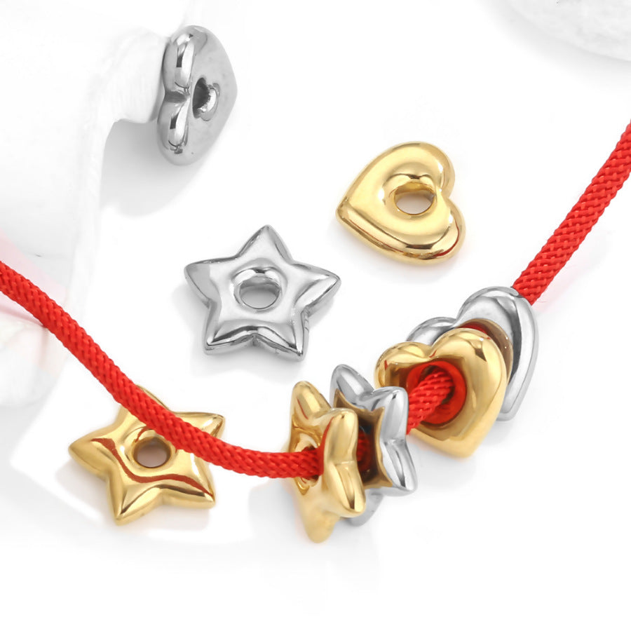Stainless Steel Geometric Spacer Beads 5pcs 4
