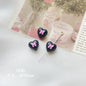 Silicone Focal Beads Sassy Barbie Style Baking Painted Alloy Black Pink 9