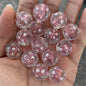 Matte Heart Pattern Round Acrylic Beads 16mm Dyed Core 100pcs 4