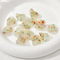 Lampwork Glass Beads Leaf Curled 14x21mm Translucent Vibrant 4pcs 13