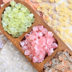 Vintage Lily-Shaped Glass Beads 8x12mm Pastel Translucent 30pcs