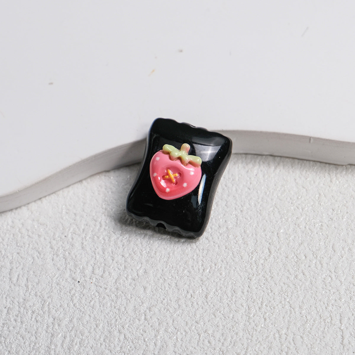 Fruit Snack Bag Acrylic Square Beads 23mm Glossy Detailed 10pcs 4