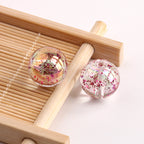 Plated Bubblegum Beads 18-20mm Transparent Mylar Flakes Filled 100g 6