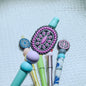 Silicone Focal Beads Multi Color Gemstone Elliptical Gemstone Blue 20pcs 10