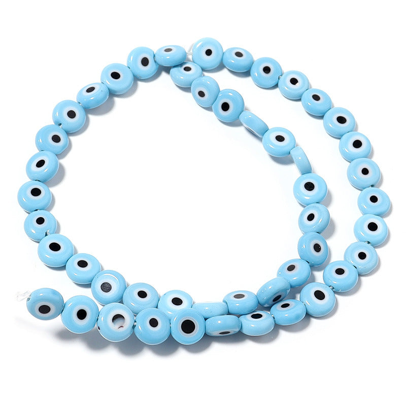 Flat Millefiori Evil Eye Lampwork Seed Glass Beads 4mm 90pcs 20