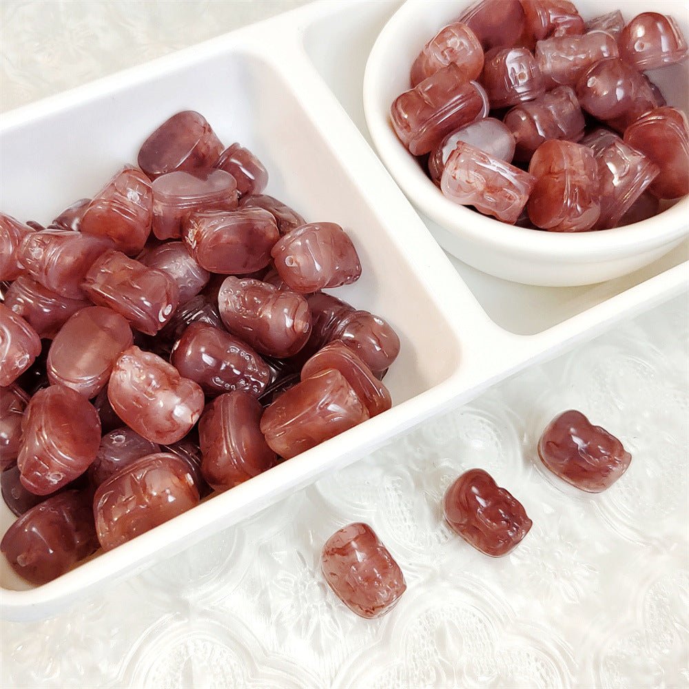 Imitation Strawberry Quartz Mythical Animal Resin Beads 13mm 10pcs 3