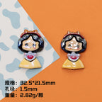 Elegant Resin Princess Series Resin Beads Glossy Pastel 10pcs 6