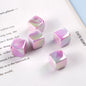 Plating Double Color Cloud Square Acrylic Beads 13.2mm 50pcs 6