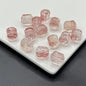 Electroplated Transparent Glass Beads 12mm Etched Rainbow Pattern 100pcs 14