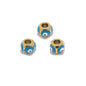 Stainless Steel Round Metal Beads 8mm Multicolor Evil Eye 10pcs 13