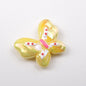 Colorful Plating Butterfly Acrylic Beads 29mm Mixed Smooth Faceted 10pcs 13