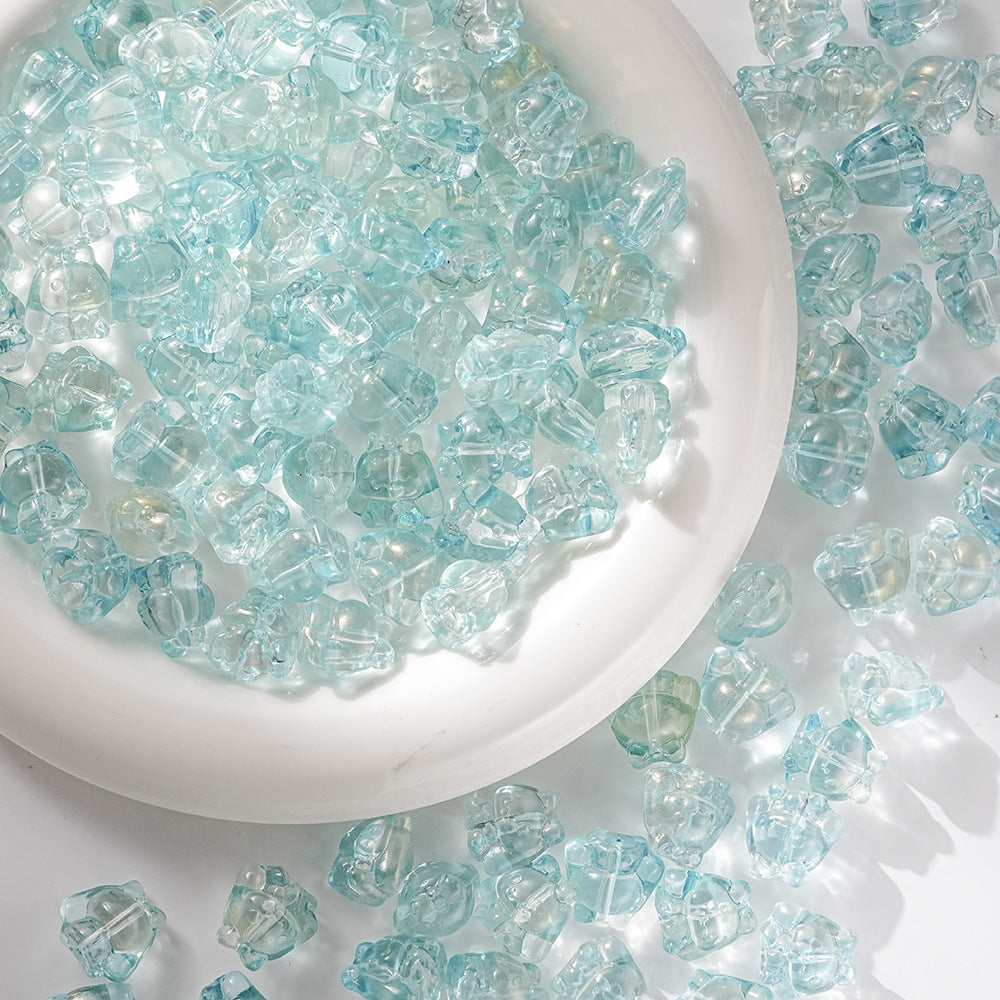 Clear Cartoon Cinnamorol Glass Beads 15mm Mixed Colors 50pcs 2