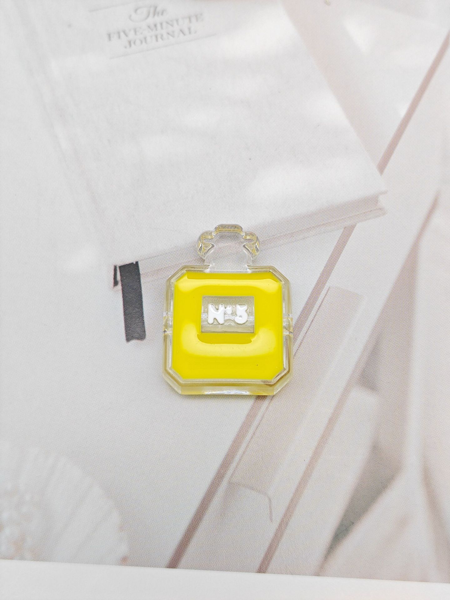 Painted Perfume Bottle Acrylic Beads 29mm Enamel Finish 50pcs 11