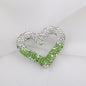 Shimmer Hollow Heart Frame Polymer Clay Rhinestone Beads 32mm 6pcs 22