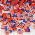 Geometric Clay Beads American Flag Colors Patriotic Design 200pcs 5