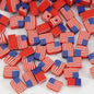 Geometric Clay Beads American Flag Colors Patriotic Design 200pcs 5