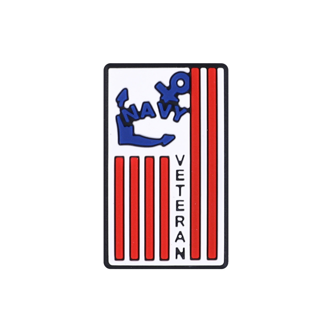 Silicone Focal Beads Careers American Flag Veteran Emblem 20pcs 5